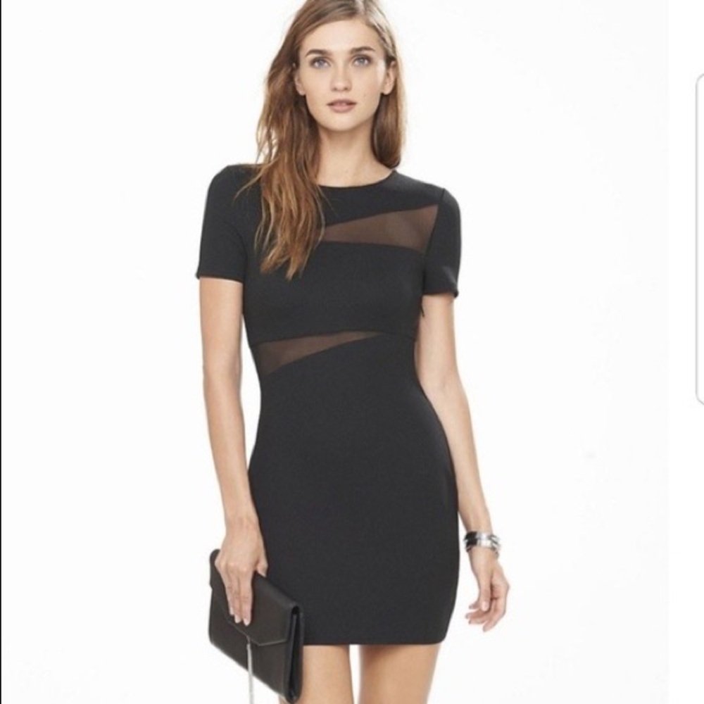 Express mesh panel minidress